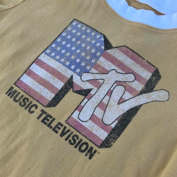 MTV Yellow Ringer Tee - Picture 4 of 5